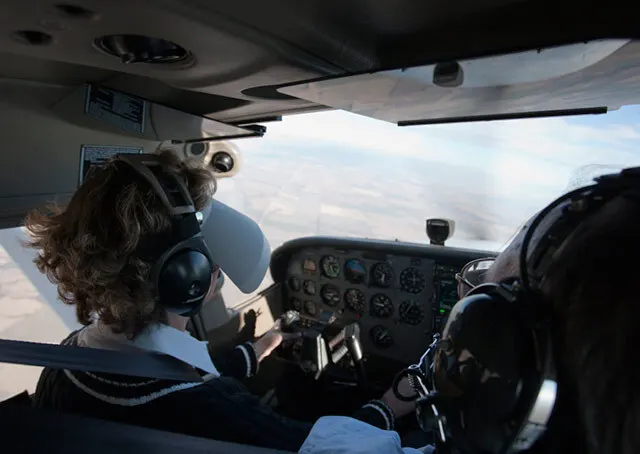 Instrument panel during IFR flight