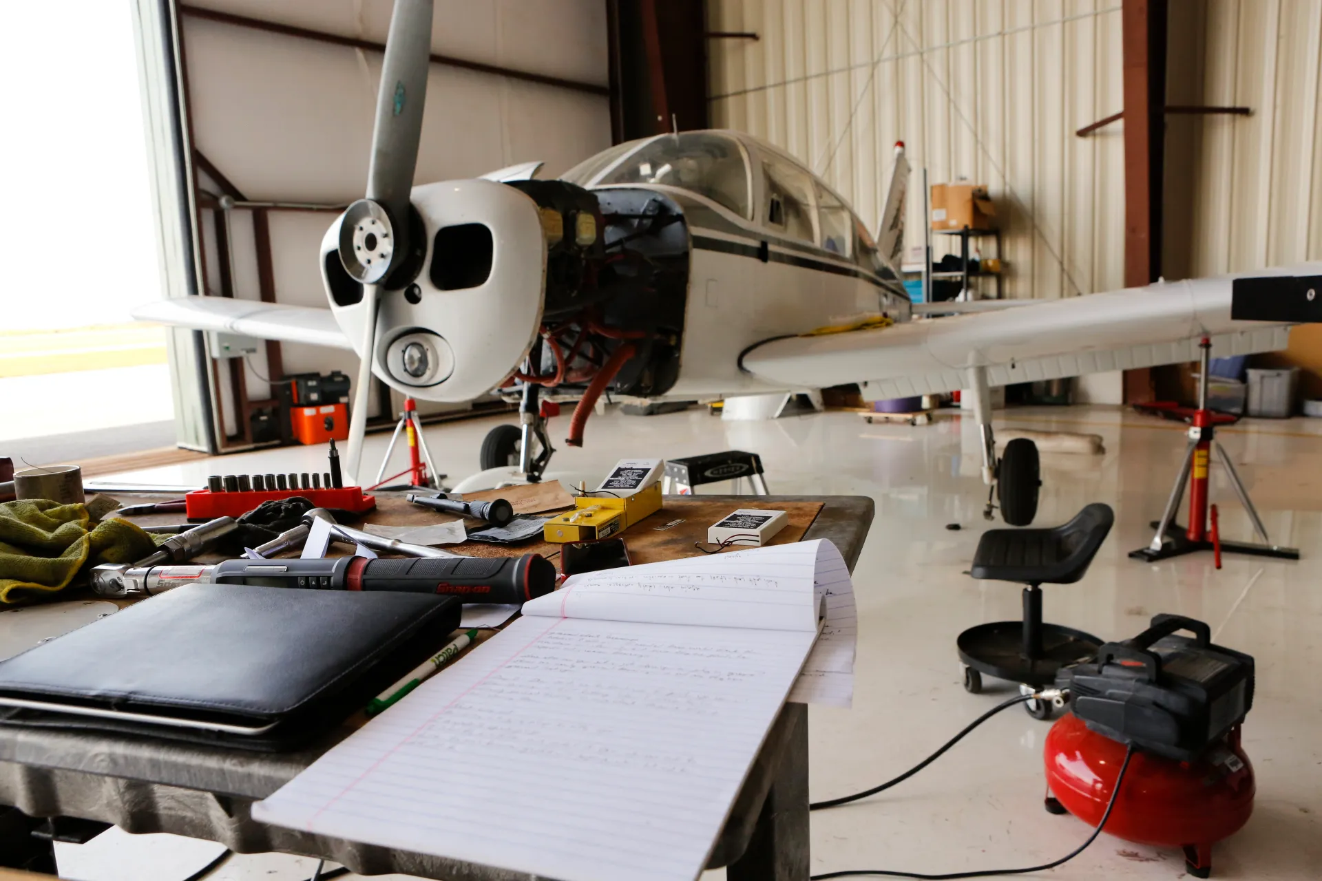 On-site aircraft maintenance at Dependable Aviation