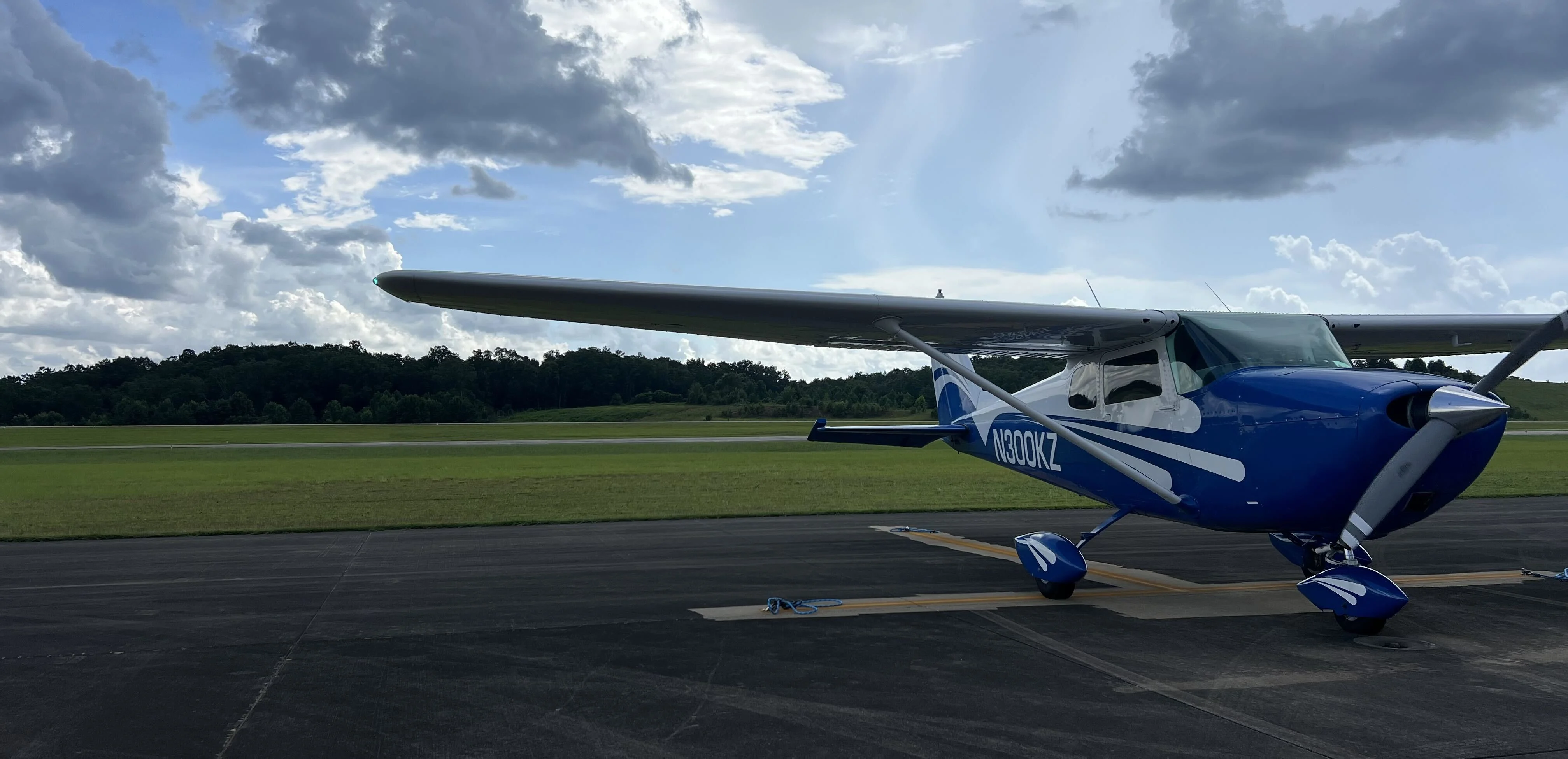 Student pilot celebrating first solo flight