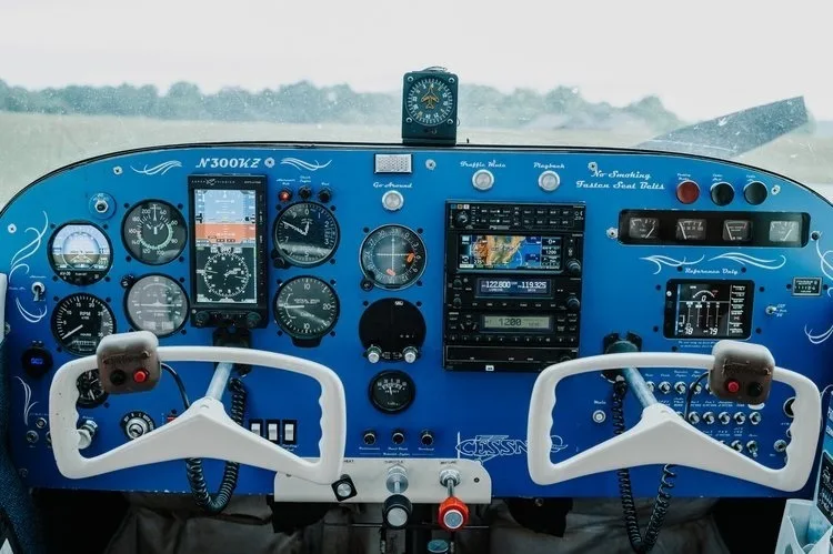 Glass cockpit during IFR approach